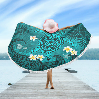 Hawaii Beach Blanket Hawaiian Sea Turtle & Floral Dreams