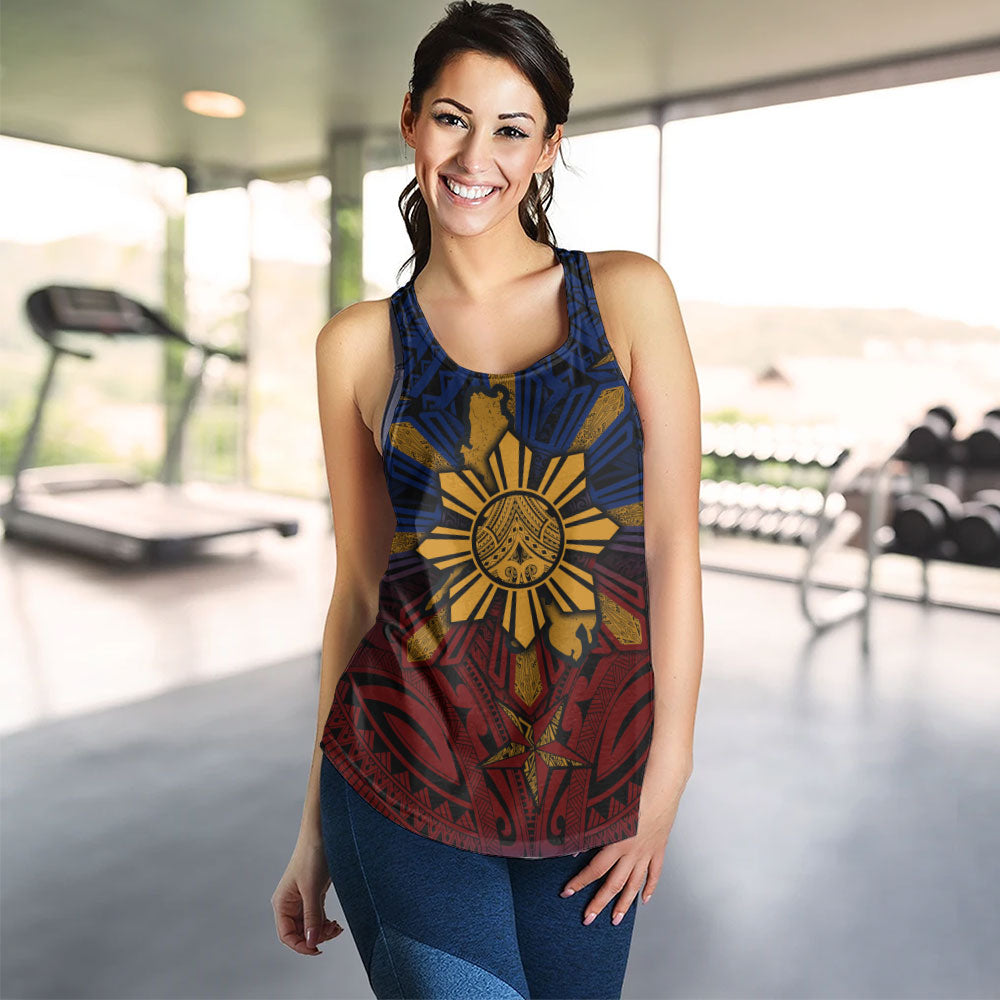 Philippines Filipinos Women Tank Golden Sun Islands Tribal Style