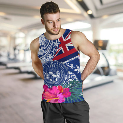 Hawaii Tank Top Flag Tribal Tropical Style