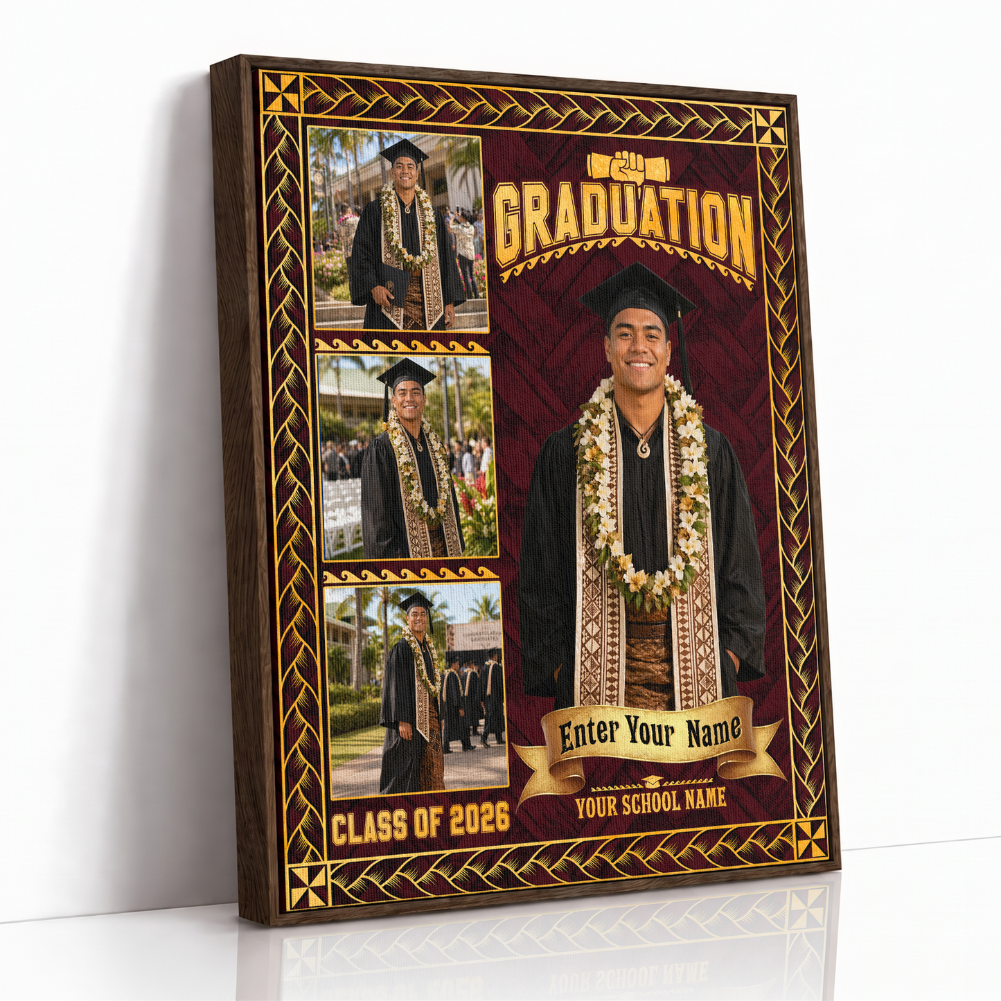 Hawaii Canvas Personalized Graduation Photo Collage