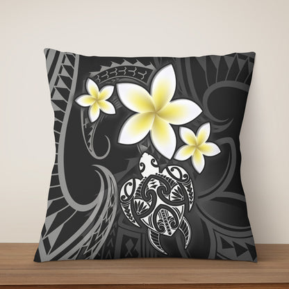 Hawaii Pillow Cover Hawaiian Turtle Honu Plumeria Tribal Tattoo