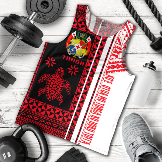 Tonga Men Tank Top - Custom Proud To be Tongan Polynesian Patterns With Tonga Kupesi