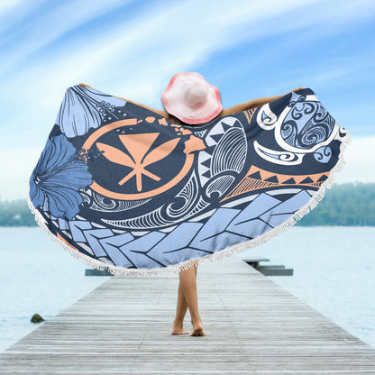 Hawaii Beach Blanket Kanaka Maoli Tribal Pattern