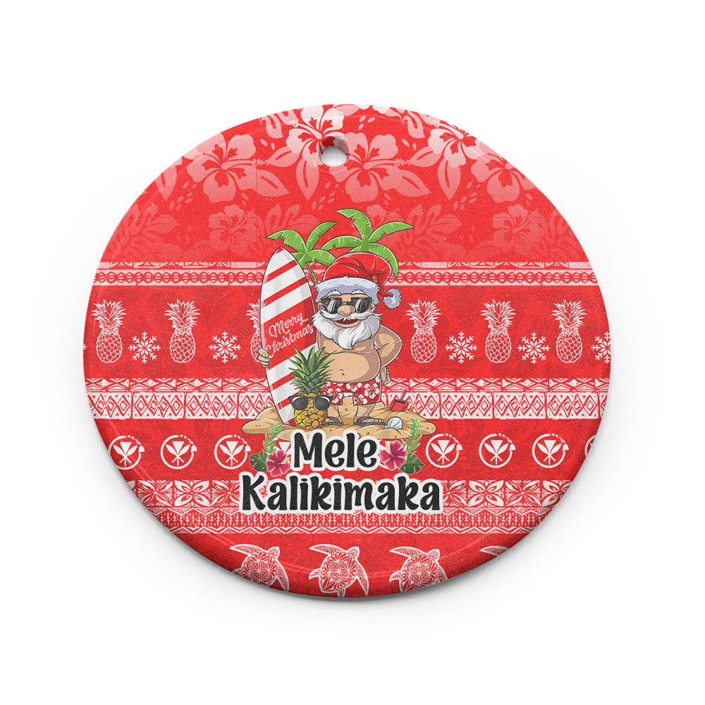 Hawaii Ceramic Ornament  Mele Kalikimaka Merry Christmas Tree Pineapple Tropical