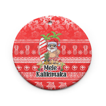 Hawaii Ceramic Ornament  Mele Kalikimaka Merry Christmas Tree Pineapple Tropical