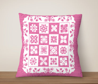 Hawaii Pillow Cover Pink Hawaii Pattern Polynesian Color