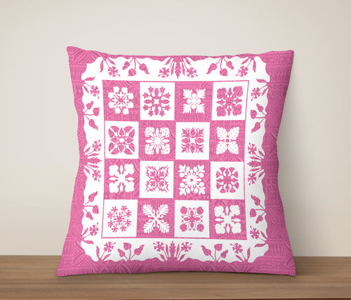 Hawaii Pillow Cover Pink Hawaii Pattern Polynesian Color