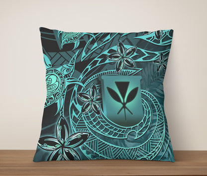 Hawaii Pillow Cover Kanaka Maoli Tropical Leaves Polynesian Pattern