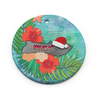 Hawaii Ceramic Ornament Christmas MolokaÊ»i Islands