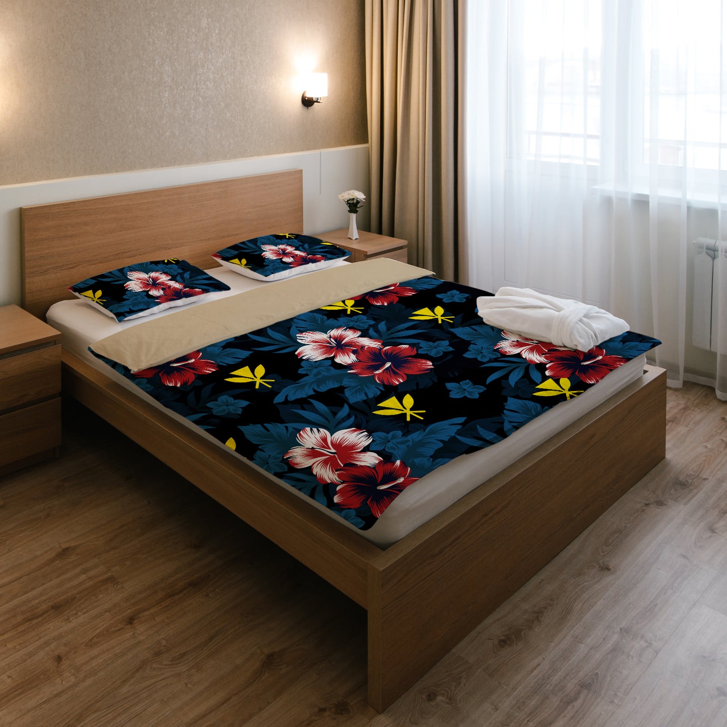 Hawaii Bedding Set Kanaka Islands Pattern Floral