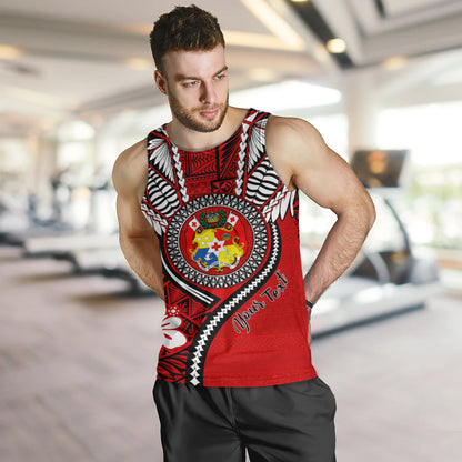 Tonga Tank Top Custom Tribal Ngatu Pattern Circle Style