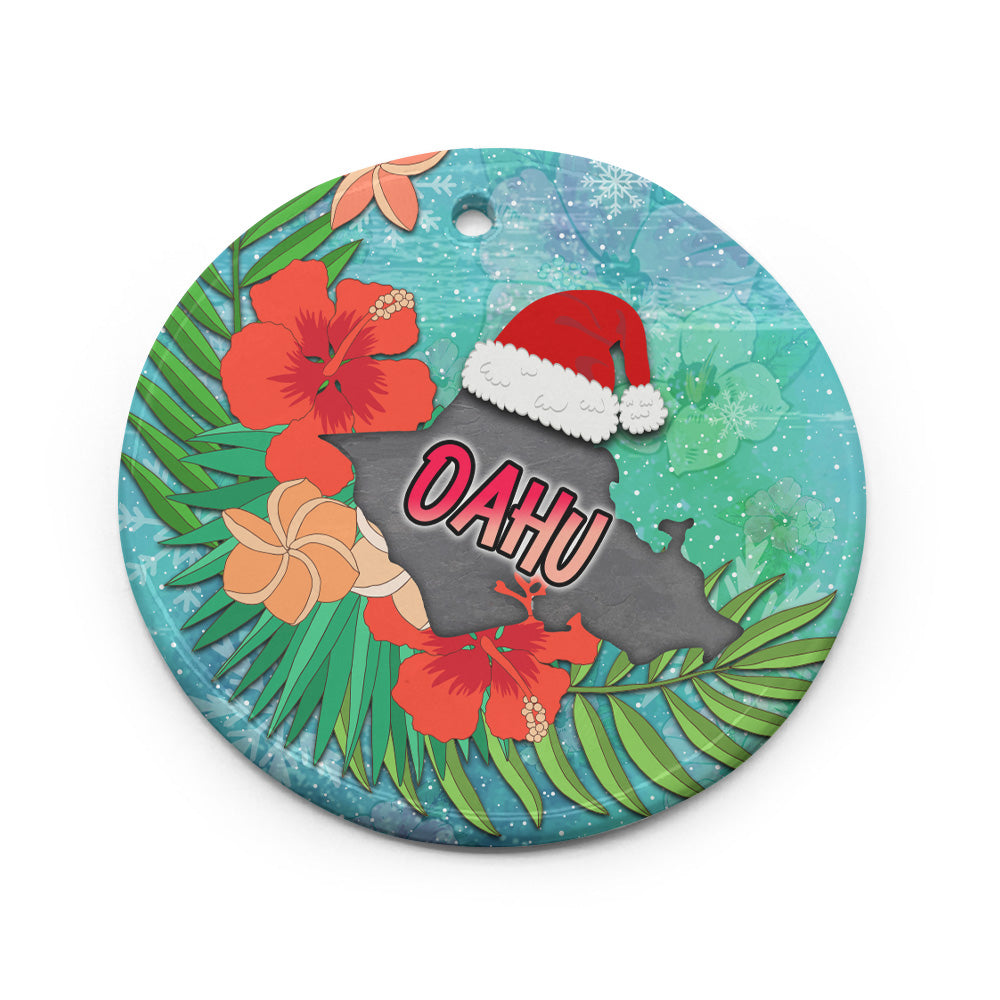 Hawaii Ceramic Ornament Christmas Oahu Island
