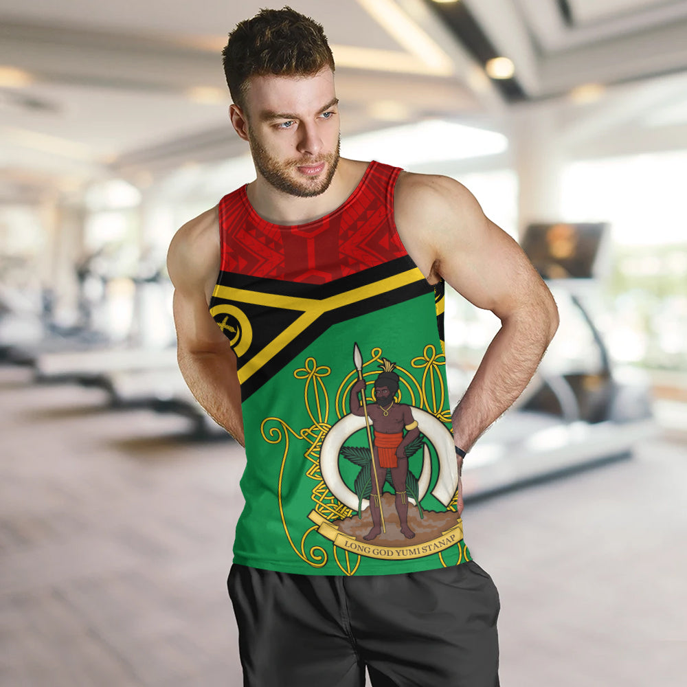 Vanuatu Tank Top Melanesia Flag And Coat Of Arms
