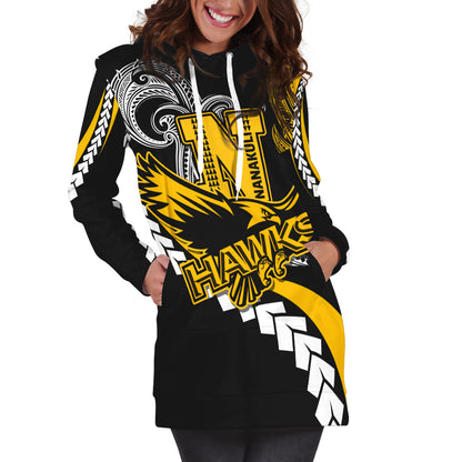 Hawaii Custom Hoodie Dress - Nanakuli High School Polynesian Tribal Pattern