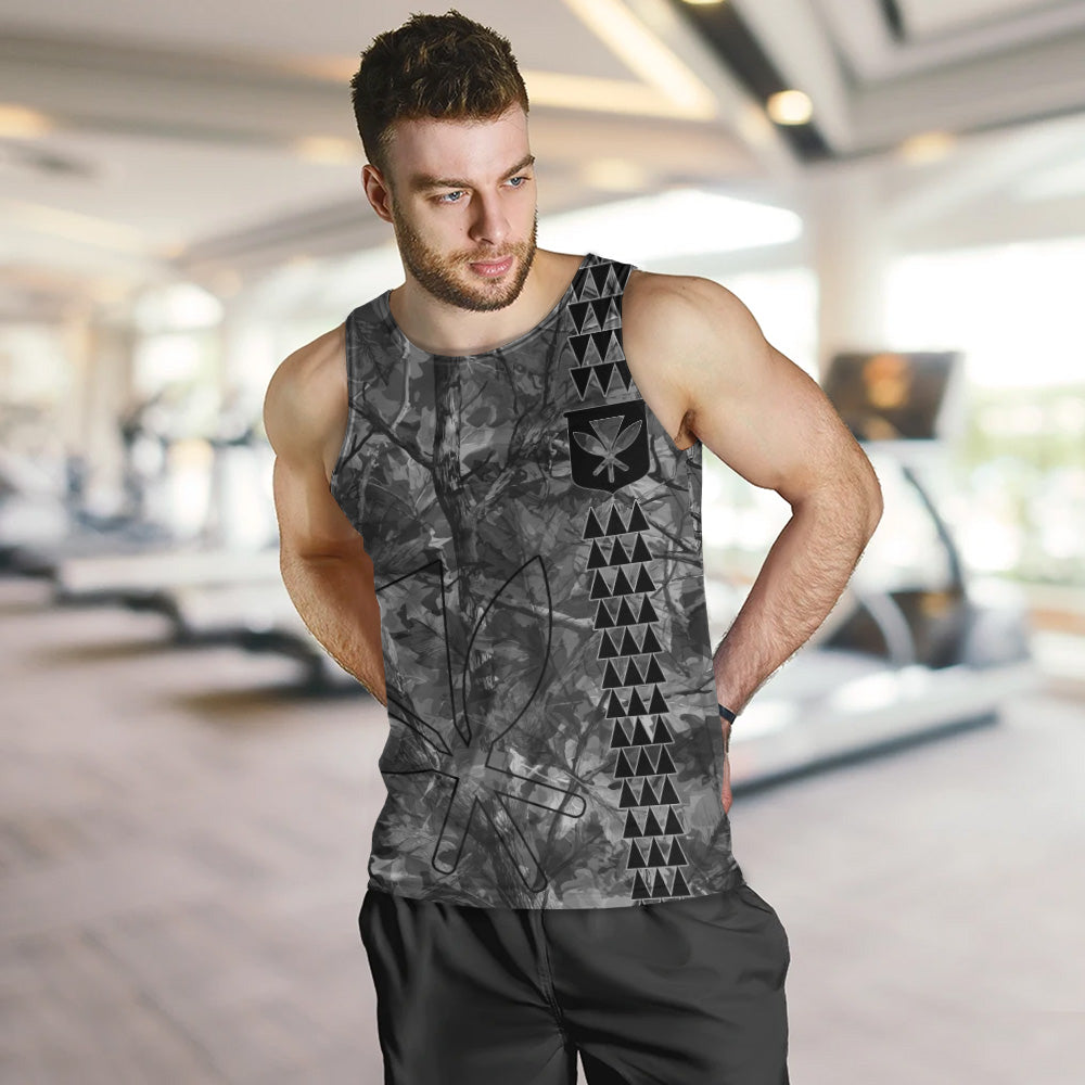 Hawaii Tank Top Woodland Kanaka Camo Style