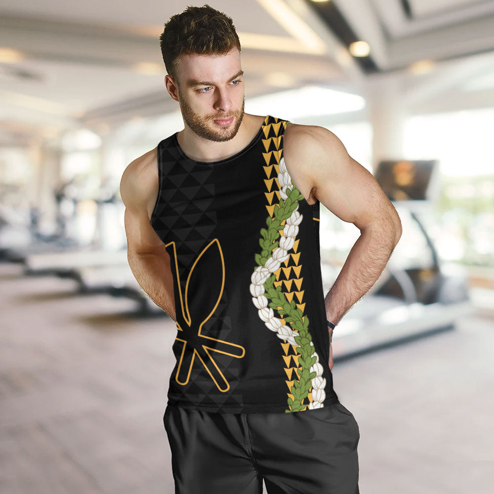 Hawaii Tank Top Kanaka Maoli Puakenikeni Maile Flower Lei