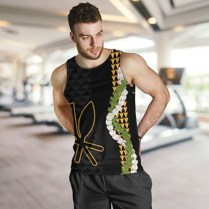 Hawaii Tank Top Kanaka Maoli Puakenikeni Maile Flower Lei