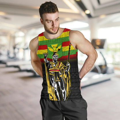 Hawaii Tank Top King Kamehameha Flag Kanaka Maoli Tribal Tattoo