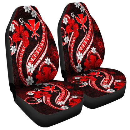 Hawaii Car Seat Covers Kanaka Maoli Hibiscus Turtle Ocean Pacific Red Style