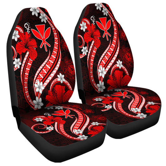 Hawaii Car Seat Covers Kanaka Maoli Hibiscus Turtle Ocean Pacific Red Style