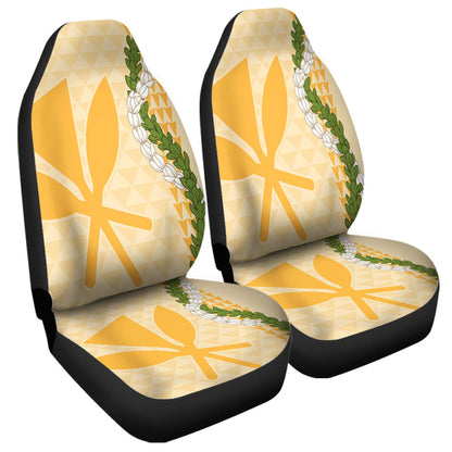Hawaii Car Seat Covers Kanaka Maoli Puakenikeni Maile Flower Lei