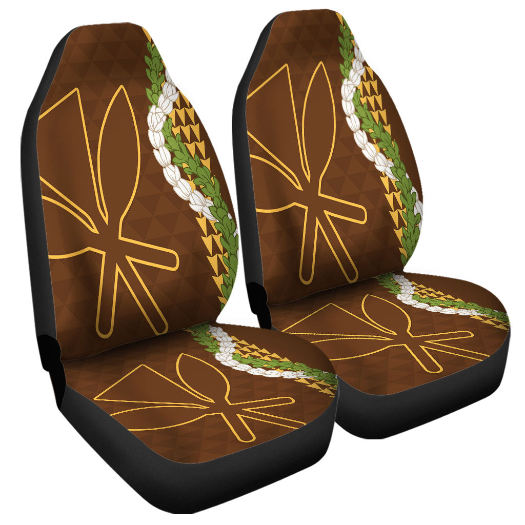 Hawaii Car Seat Covers Kanaka Maoli Puakenikeni Maile Flower Lei