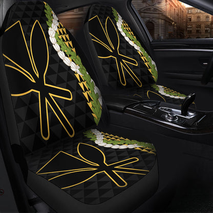 Hawaii Car Seat Covers Kanaka Maoli Puakenikeni Maile Flower Lei