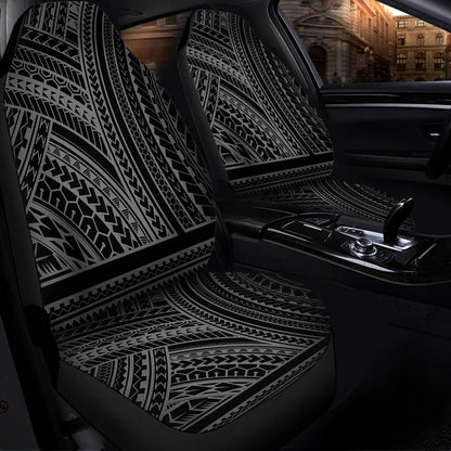 Hawaii Car Seat Covers Polynesia Pattern Gray