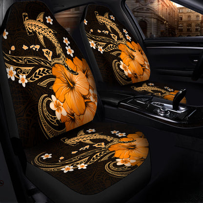 Hawaii Car Seat Covers Kanaka Map And Shark Tribal Tattoo