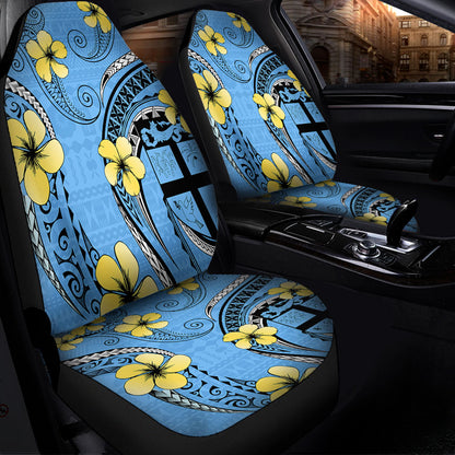 Fiji Car Seat Covers Bula Style Plumeria Flower