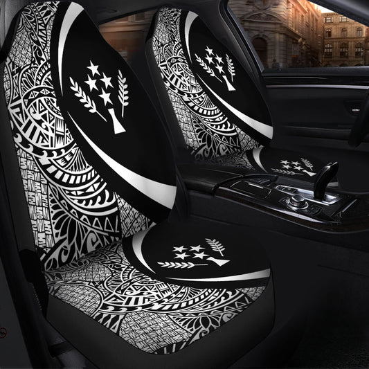 Kosrae Car Seat Covers Lauhala White Circle Style