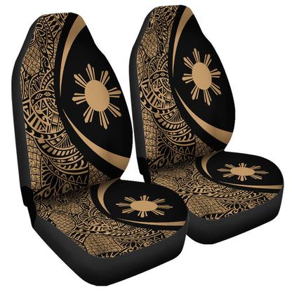 Philippines Filipinos Car Seat Covers Lauhala Gold Circle Style
