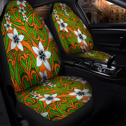 New Zealand Car Seat Covers Maori Pattern Plumeria