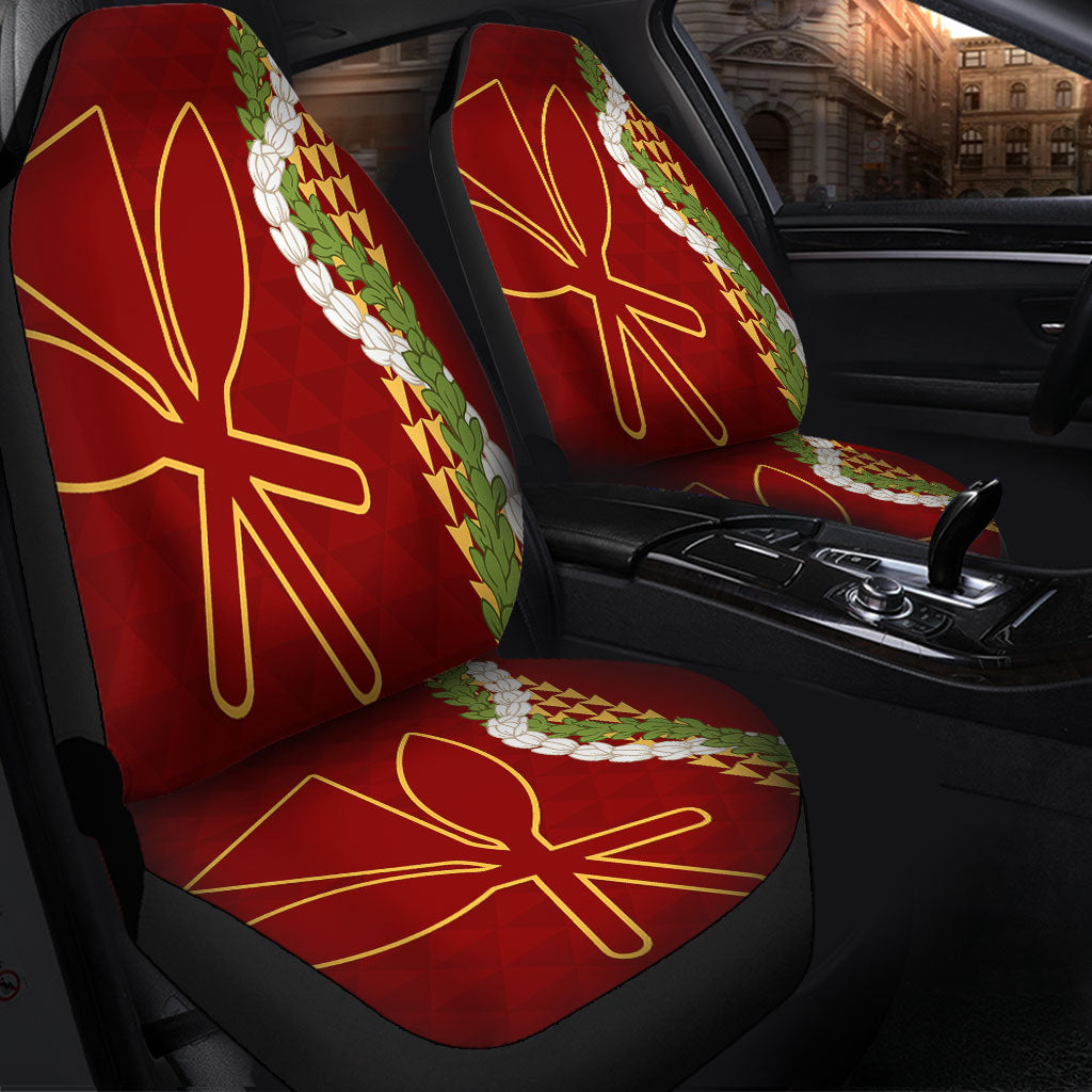 Hawaii Car Seat Covers Kanaka Maoli Puakenikeni Maile Flower Lei