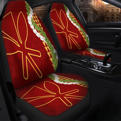 Hawaii Car Seat Covers Kanaka Maoli Puakenikeni Maile Flower Lei