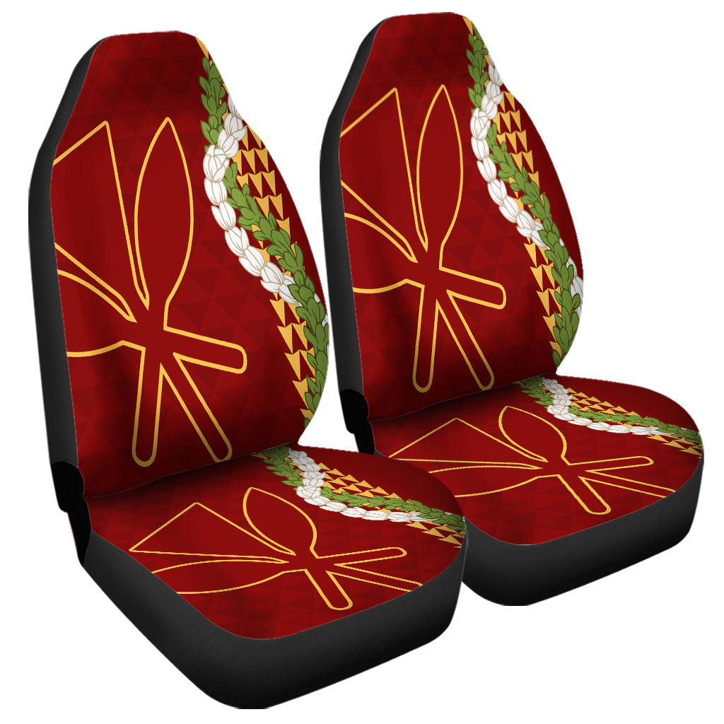 Hawaii Car Seat Covers Kanaka Maoli Puakenikeni Maile Flower Lei