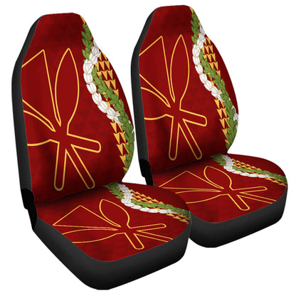 Hawaii Car Seat Covers Kanaka Maoli Puakenikeni Maile Flower Lei