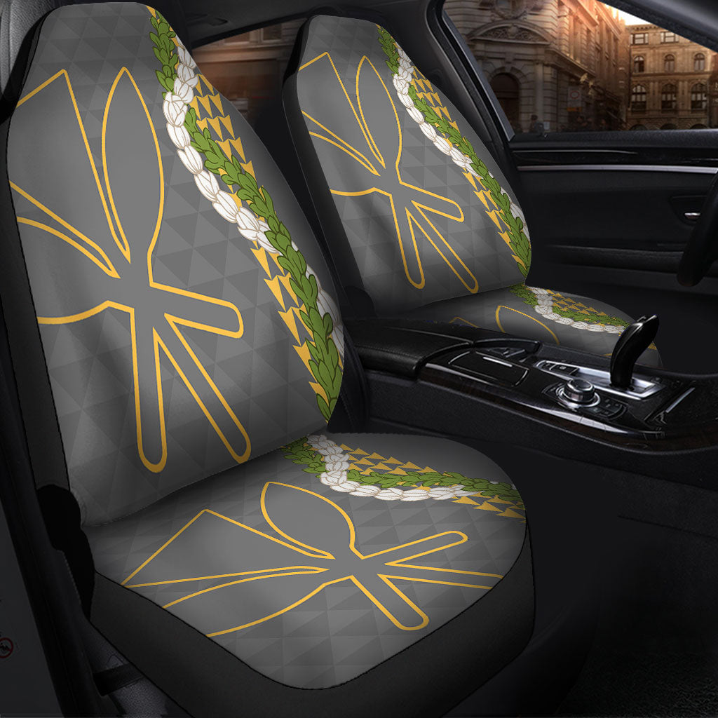 Hawaii Car Seat Covers Kanaka Maoli Puakenikeni Maile Flower Lei