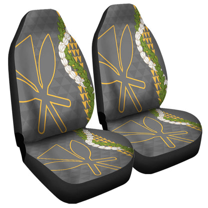 Hawaii Car Seat Covers Kanaka Maoli Puakenikeni Maile Flower Lei