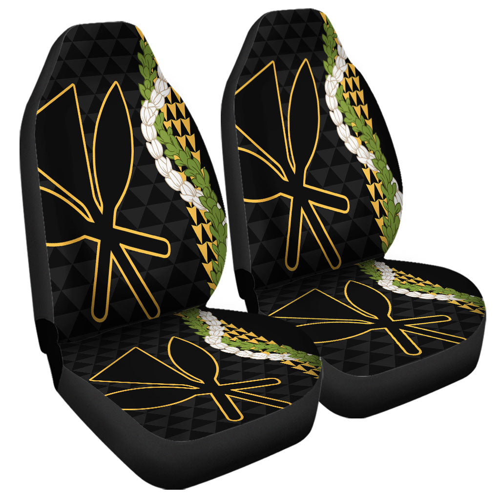 Hawaii Car Seat Covers Kanaka Maoli Puakenikeni Maile Flower Lei