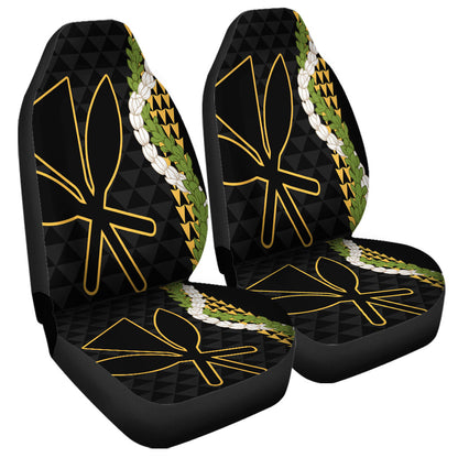 Hawaii Car Seat Covers Kanaka Maoli Puakenikeni Maile Flower Lei