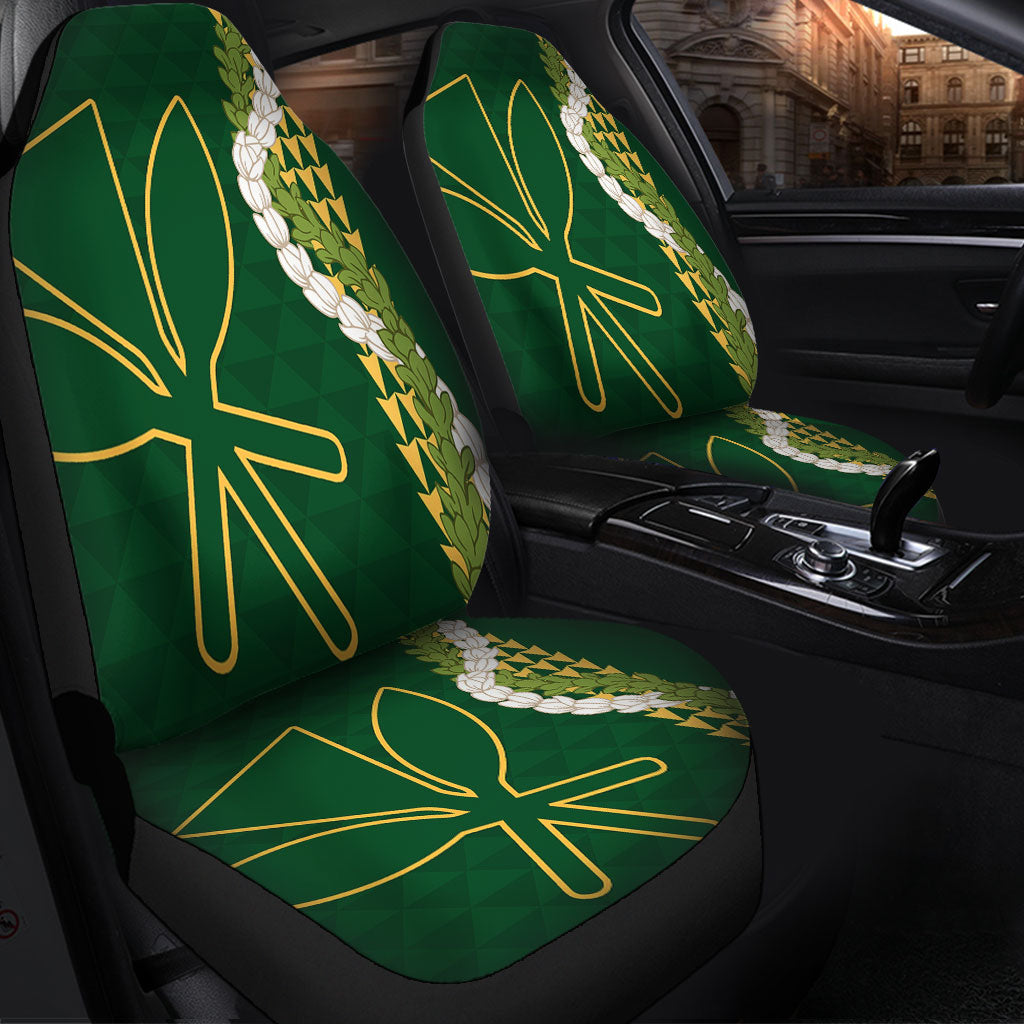 Hawaii Car Seat Covers Kanaka Maoli Puakenikeni Maile Flower Lei