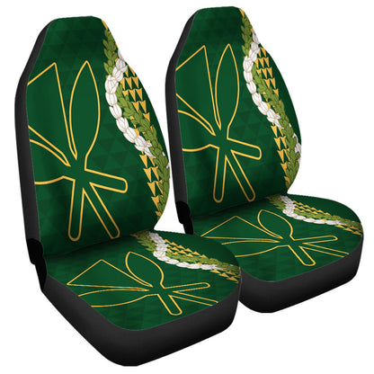 Hawaii Car Seat Covers Kanaka Maoli Puakenikeni Maile Flower Lei
