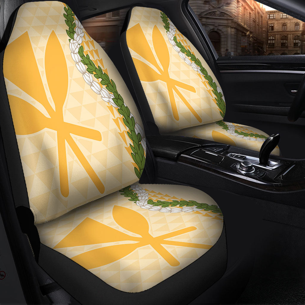 Hawaii Car Seat Covers Kanaka Maoli Puakenikeni Maile Flower Lei