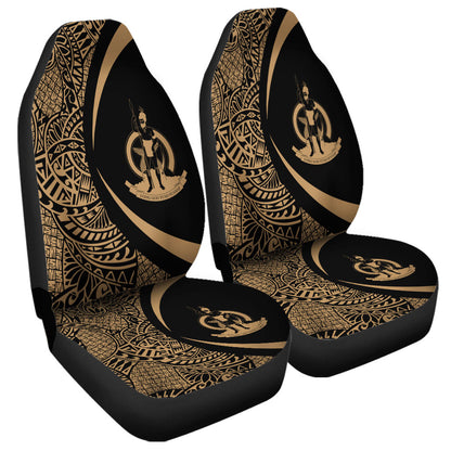 Vanuatu Car Seat Covers Lauhala Gold Circle Style