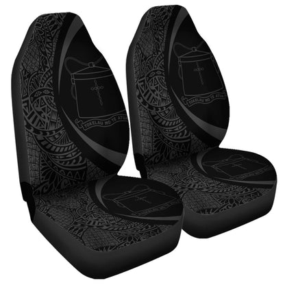 Tokelau Car Seat Covers Lauhala Gray Circle Style