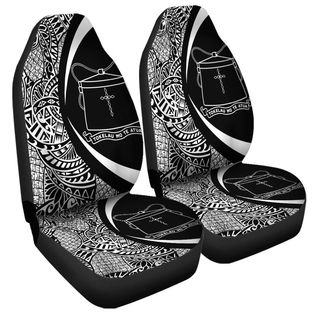 Tokelau Car Seat Covers Lauhala White Circle Style