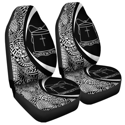 Tokelau Car Seat Covers Lauhala White Circle Style
