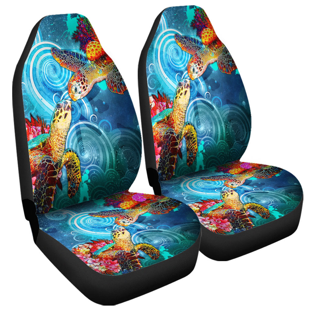 Hawaii Car Seat Covers Turtle Kiss Ocean Galaxy