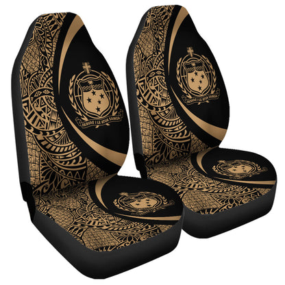 Samoa Car Seat Covers Lauhala Gold Circle Style
